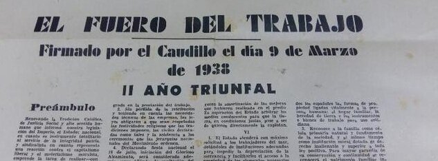 Marzo 1938. Fuero de Trabajo.