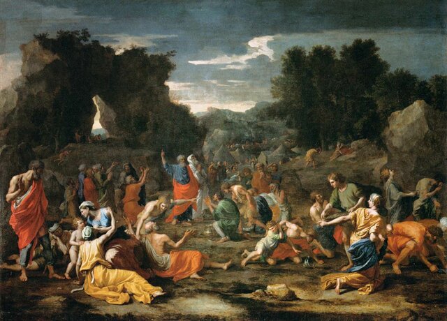 Les israélites recueillant la manne dans le désert/Nicolas Poussin