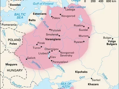 The first major East Slavic state, Kievan Rus, is founded