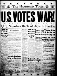 The United States declares war on Japan