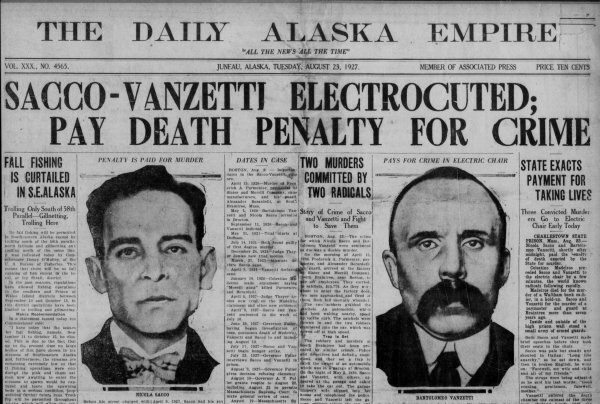 Sacco And Vanzetti Trial Takes Place