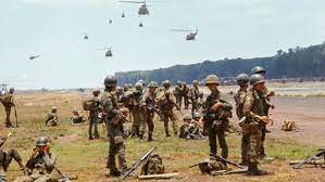 First U.S. combat troops arrive in Vietnam