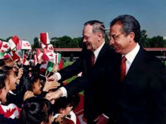El primer ministro Chrétien visitó México