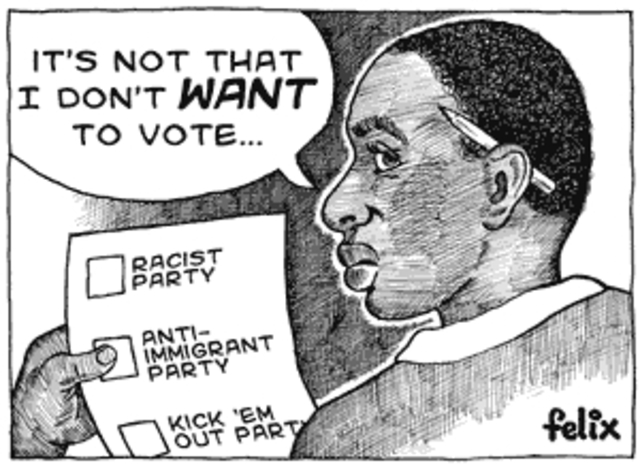 Denying minorities to vote