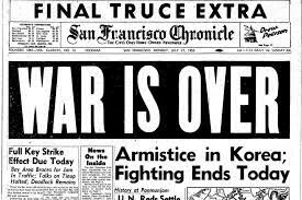 Armistice signed ending the Korean war