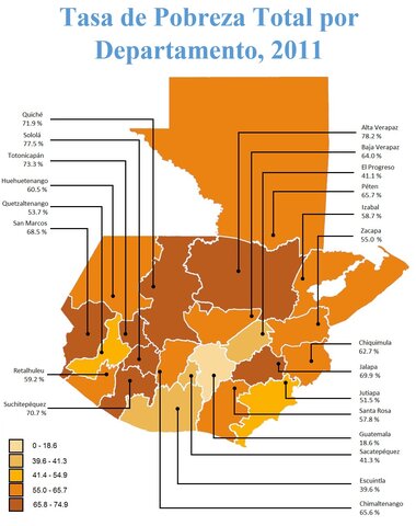 En el área urbana el IPM fue de 0.172; en el área rural fue de 0.473