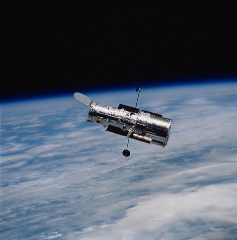 Hubble Telescope was launched into space.