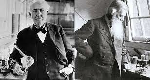 Thomas Edison y Josephn Swan