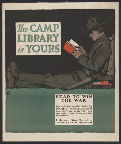 The camp library is yours - Read to win the war / F.