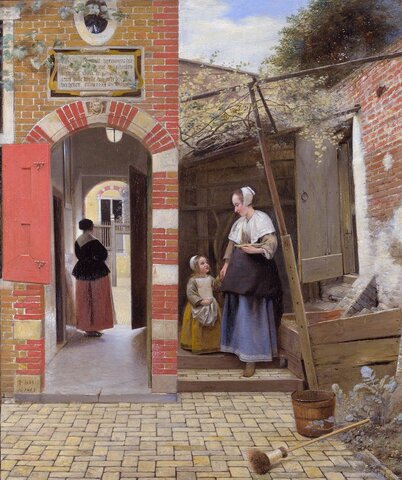 Cour d’une maison à Delft/Pieter de Hooch
