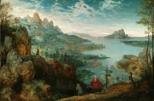 Paysage avec la fuite en Egypte/Pieter Bruegel