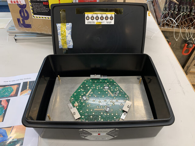 ROCv3 NSH LD HB 200 µm Si module received at CERN