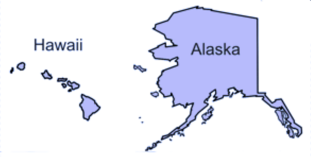 Hawaii and Alaska