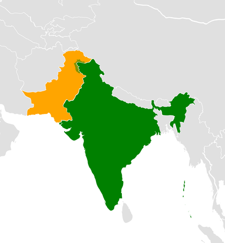 El conflicto entre India y Pakistán.