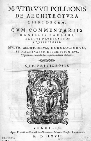 Marco Vitruvio en su tratado “De Architectura”