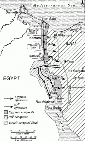Israeli counteroffensive across the Suez