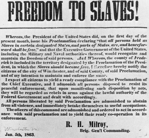 The Emancipation Proclamation