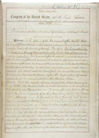 Chinese Exclusion Act