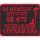 In memory 1955 to 1975 vietnam war embroidered patch 1