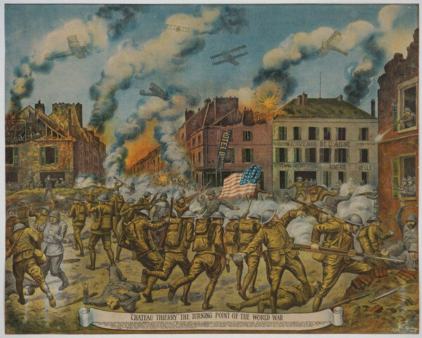 The Battle of the Marne River at Chateau-Thierry