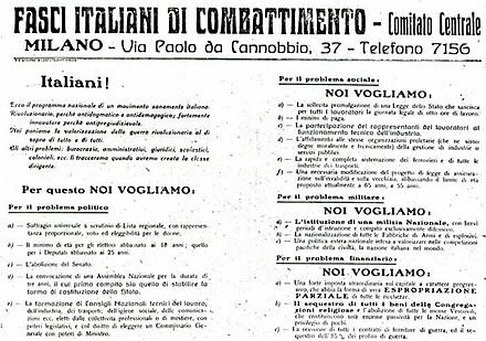 Fascio di Combattimento formed in Milan (picture&rationale)