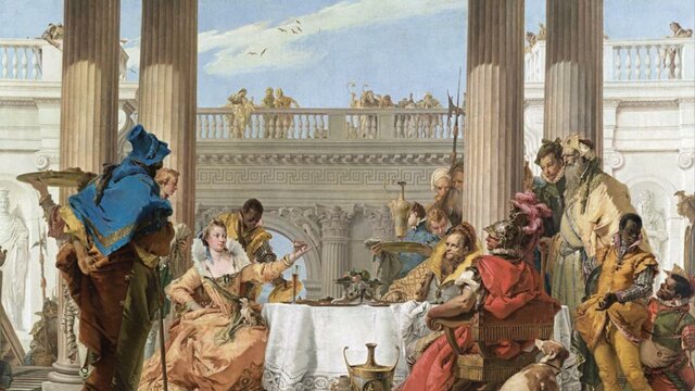 César llega a Egipto y nombra a Cleopatra faraona