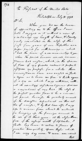 Jefferson Resigns from Governor