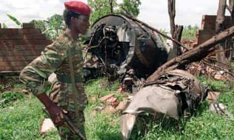 Rwandan President Juvénal Habyarimana is annouced dead when his plane is shout out of the sky.