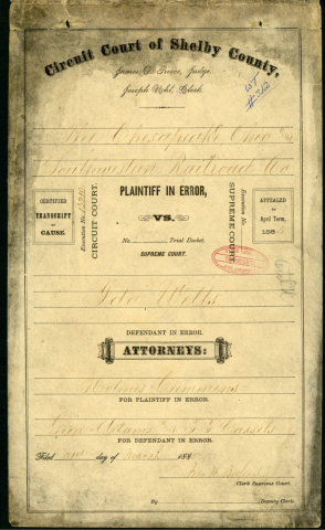 Ida B. Wells Lawsuit against Chesapeake Ohio, Railroad Company