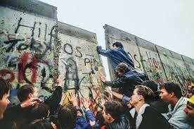 Berlin Wall falling