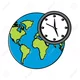95185624 tierra mundo reloj tiempo medio ambiente símbolo vector ilustración