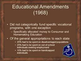 Vocational Amendment of 1968 and 1973