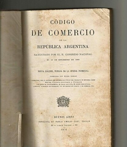 "Sanción del Código de Comercio"