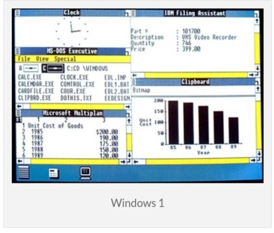 1 Windows 1.0 1985
