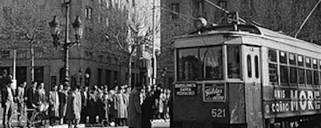 Vaga de tramvies a Barcelona.