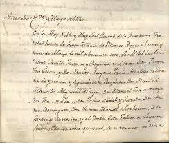 Acta capitular del 25 de Mayo