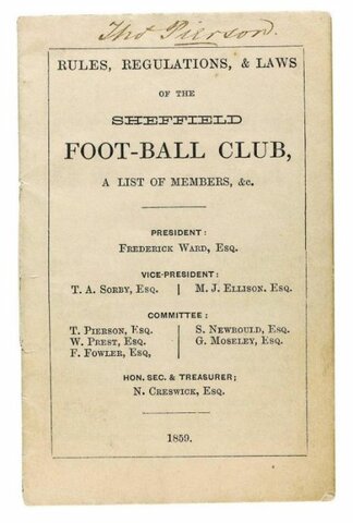 Primer reglamento del Fútbol (Reglas de Cambridge)