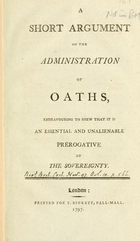 Signs First Act of Congress