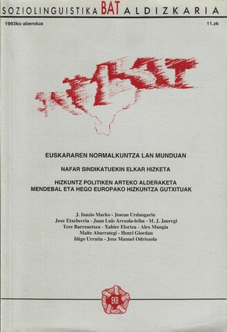Argitalpena: Bat SL Aldizkarian 1. Dossierra. Lan munduan euskararen normalkuntza
