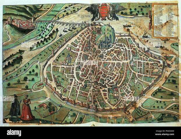 Plano de Aviñón en el siglo XVII (1601 a 1700)