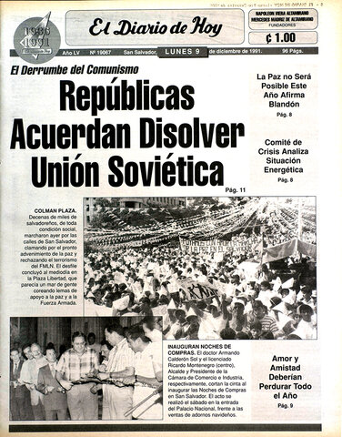 se anunciaba en un discurso que esta superpotencia comunista dejaba de existir.