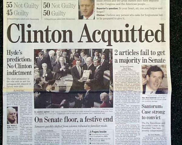 Bill Clinton is Acquitted