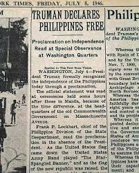 The Philippines gain independence