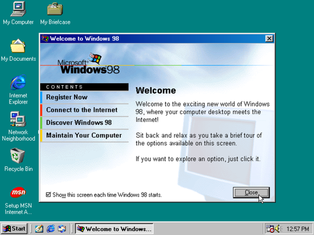32 Bits Windows 98