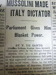 Mussolini Starts His Own Newspaper