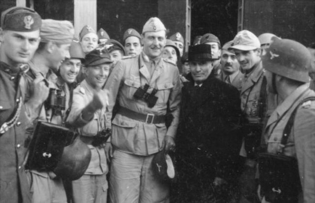 Mussolini brought down by coup during WW II