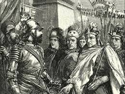 El encuentro del gran moctezuma y el conquistador
