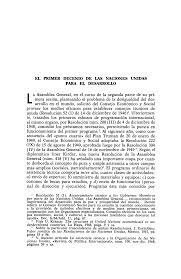 I Decenio de las Naciones Unidas para el Desarrollo