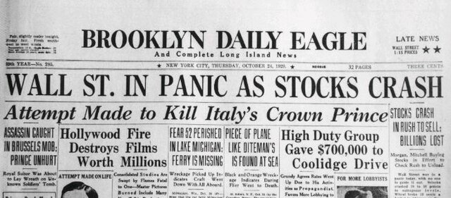 Incidències a causa de la brusca caiguda de la Borsa de Nova York