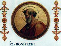 Papado de São Bonifácio I, romano.